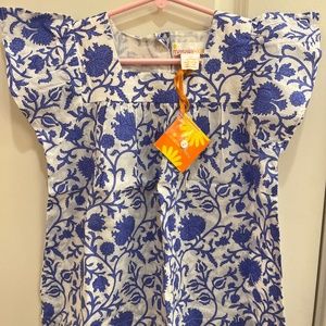 NWT Masala Girls’ Swing Top Size 8 Years Blue Floral